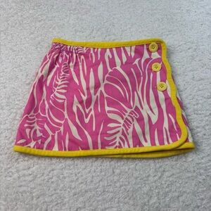 Lilly Pulitzer Zebra Print Skirt in Pink and Yellow